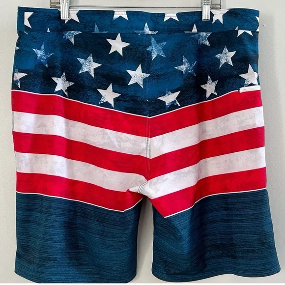 Burnside Board Shorts/Swim Trunks 38 American Flag - Picture 4 of 4